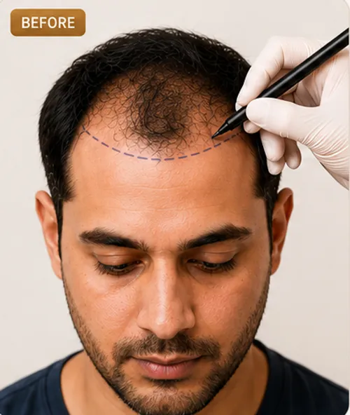 Before hair transplant